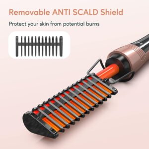 Peigne chauffant réglable pour cheveux afro et barbe