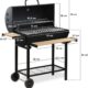 71NyaSzkr0L._AC_SL1500_.jpg BBQ-Toro Barbecue au charbon de bois avec couvercle - Diametre : 80 x (L) 42 cm - Chariot de barbecue au charbon de bois de qualite