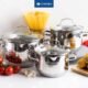 71OGVnNZBqL._AC_SL1500_.jpg Daniks Tokio Batterie de Cuisine INOX 6 Pieces avec Marmites et Couvercle Passoire, Tous Feux y Compris Induction, Echelle de Mesure