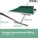71OJLkrLKYL._AC_SL1500_.jpg Hamac VITA5 avec support et table - 2 places d'extérieur