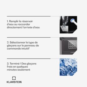 Machine à glaçons Klarstein ArcticBlend 3-en-1 20 kg/24h