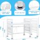 NLMWTI 2 Niveaux Extensible Etagere a Micro-Ondes Reglable, Support de Four a Micro-Ondes au Carbone, Organisateur de Rangement de C