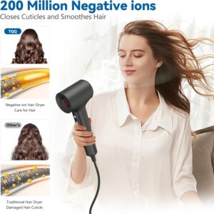 Sèche-cheveux professionnel TQQ ionique 200 millions d'ions