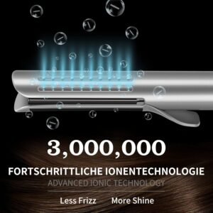 Styler de Flux d'Air Lisseur Boucleur Cheveux 2 en 1 PARWIN PRO BEAUTY Fer a Lisser avec Ventilateur Frais, 130-220 C, avec ecran LE