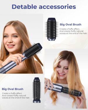 Air Styler 6 In 1 Hair Styler avec Seche Cheveux, Brosse Soufflante, Brushing Brosse Soufflante, Brosse Lissante Cheveux, Boucleur a