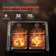 Friteuse sans huile 9L double zone, 2 tiroirs, 9 programmes