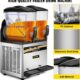 Machine à granité VEVOR 2 x 15 L en acier inox argenté