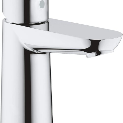 GROHE BauEdge Robinet de salle de bain - batterie de lavabo monocommande, taille S avec cartouche en ceramique chrome 233300