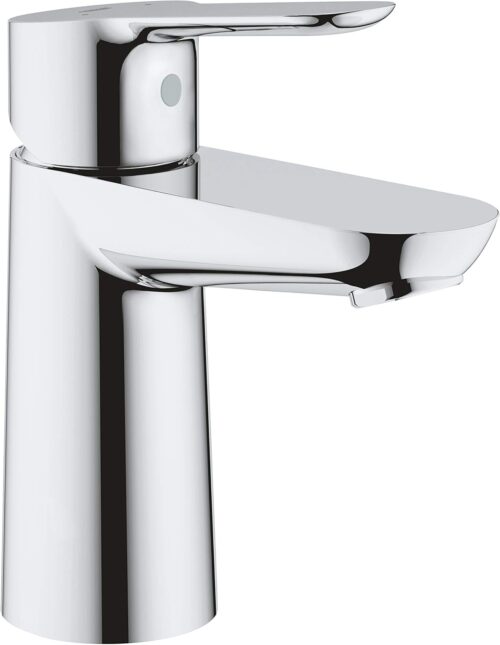 GROHE BauEdge Robinet de salle de bain - batterie de lavabo monocommande, taille S avec cartouche en ceramique chrome 233300