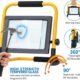Aigostar - Projecteur de Chantier LED 50W,4480LM,Lampe Chantier avec Prise,etancheite e Portable,Lampe de Travail Mince et Leger, Ro