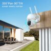 Ctronics PTZ Outdoor WiFi Surveillance Camera 1080P IP Camera Human Detection Automatic Tracking Pan 355 Tilt 90 Audio Bidirection