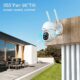 Caméra de surveillance PTZ extérieure Ctronics 1080p
