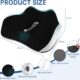 Bearrerp Coussin orthopedique en mousse a memoire de forme - Ergonomique - Favorise la circulation sanguine et soulage le coccyx - P