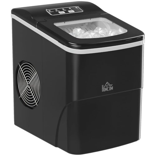 Machine à glaçons HOMCOM autonettoyante 12 kg/24h noire