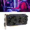 Gaming Graphics Card, 6GB 192Bit GDDR5 Dual Fan Computer Graphics Card, Multimedia Interface HD DVI and VGA Interface, Support Stere