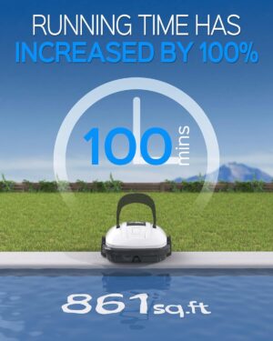 71Q9V1waHoL._AC_SL1500_.jpg Robot piscine WYBOT, 100 min, forte aspiration, parking auto