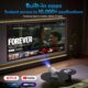 Built-in App Mini Projector 1080P 4K Supports Mini Portable Projector, Dual Control with Mouse Android TV WiFi 6 BT5.2 180 Rotati
