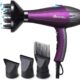 Basuwell Seche Cheveux Professionnel 2100W, IoniqueInfrarouge Iointain Salon Seche-Cheveux avec Diffuseur,Peigne et Buse, Puissant