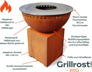 71QM5qhyEFL._AC_SL1500_.jpg Barbecue à plaque de cuisson Grillrost.com - Made in Germany