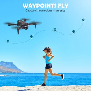 Mini Drone pour Enfant avec Camera 1080P HD, Avec une touche decollageatterrissage, Flip 3D, Capteur de gravite, Controle gestuel,