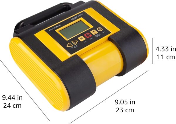 Amazon Basics Portable Air Compressor with Digital Pressure Gauge, 12V DC, 150 PSi, Black