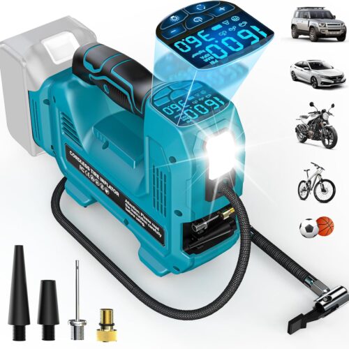 71RG8zF4p1L._AC_SL1500_.jpg Ecarke Portable Air Compressor for Makita 18 V Batteries, Max. 11 Bar, Auto Inflator with Digital Pressure Gauge, Air Pump for Car,