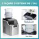 Machine à glaçons EUHOMY inox 24 kg/24 h auto-nettoyante