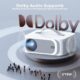 4K Video Projector Netflix CertifiedDolby Audio: 1080P Native 36000Lux Video Projector with Movin, 4D4P Keystone, Electric Focus,