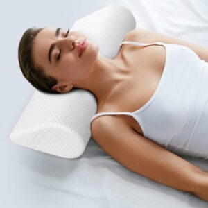 bonmedico Teardrop Oreiller A Memoire De Forme Innovant Confortable Blanc, Coussin Ergonomique Cervical, Soutien CouNuque Douloureu
