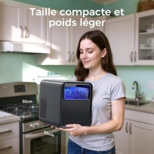 Machine à Glaçons QEXREED Autonettoyante – 12 kg/24 h