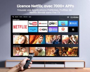 71S-nYBoIEL._AC_SL1500_.jpg Netflix CertifiedDolby 4K WiFi Bluetooth Projector 33000 Lumens Auto FocusKeystone Projector WiFi Full HD 1080P WiMiUS Projector