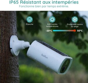 BOIFUN 2K Wireless Outdoor WiFi Surveillance Camera, Built-in Solar Panel, Motion Sensor, Colour Night Vision, IP65 Waterproof, Cust