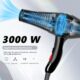 Jooayou Seche Cheveux Professionnel 3000W, Seche Cheveux Ionique, Puissant AC Moteur 3 Niveaux de Temperature 2 Vitesses, seche chev