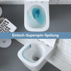 Suspended toilet, complete wall element with flush cistern, flush cistern, release plate, wall toilet with soft-close soft-close mec