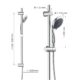 EISL WELLY DX6051CSB Shower Set with Hose and Bracket, Water Saving Gasket, Shower Head with Hose Chrome