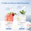 WIE Machine à Glaçons, 12kg en 24h, Silencieuse Machine à Glaçons Comptoir avec Pelle à Glaçons, Machine à Glaçons Autonettoyante et