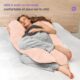 71TU3SbShaL._AC_SL1500_.jpg Coussin de Grossesse Nuliie Oreiller U Velours Lavable