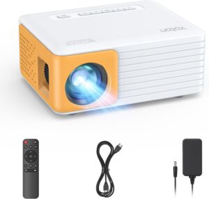 YOTON Mini Projector, Video Projector 1080P Full HD Supported, 200ANSI, 50 Zoom, 2025 Upgraded Portable Projector Compatible with H