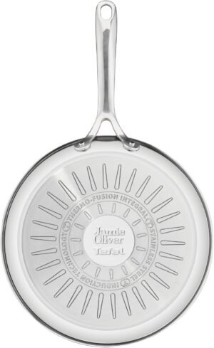 Poêle 24 cm Tefal Inox – Induction, poignée rivetée