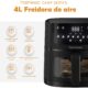 HAIMEEC Air Fryer 4L, 8-in-1 Oil-Free Deep Fryer with Viewing Window, 1350W with Digital Touch Screen, Adjustable 30C-200C, 90 Le