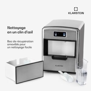 Machine à glaçons Klarstein 2,1 L, jusqu’à 12 kg