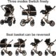 Poussette 3 en 1 Reenborn réversible cadre aluminium