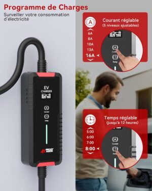 Chargeur Type 2 3,6 kW MCEVKELN – câble 8 m, 6-16A