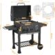 71UeBPAwXvL._AC_SL1500_.jpg Barbecue Charbon de Bois, Chariot a Barbecue XXL, Grand Grill XXL a Charbon avec Couvercle, Roues et Thermometre, Reglable en Hauteu