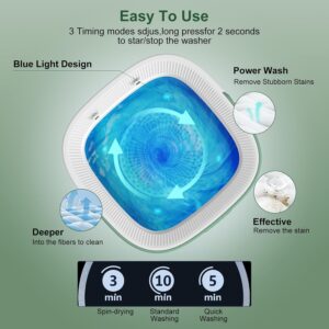 Mini machine à laver 12L portable– 3 modes nettoyage profond