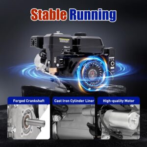 Moteur a essence 7,5 CV avec demarreur electronique, moteur kart a 4 temps avec refroidissement a air, demarrage electrique Pull Sta