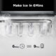 Machine à glaçons Silonn auto-nettoyante, 9 glaçons 6 min