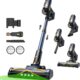 Vexilar V12 Aspirateur Balai sans Fil, 50Min50Kpa450W Aspirateur sans Fil Puissant, Brosse pour Sol amelioree,Technologie GreenEye