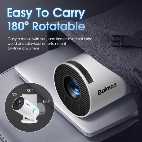 Built-in App 2025 Projector Projector Portable Mini Projector Dual Control with Mouse Android TV WiFi 6 BT5.2 180 Rotation HDMIT