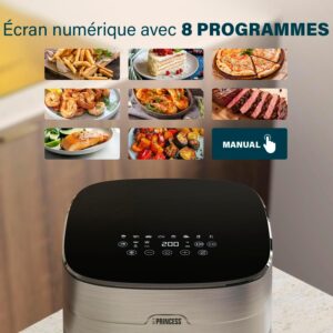 71V5QtvfF6L._AC_SL1500_.jpg Princess Dual Heat Airfryer - 8L XXL - Dual Heating Element - 15 in 1 Air Fryer - BPA and PFAS Free - Shake Reminder - 60 Energy Sa